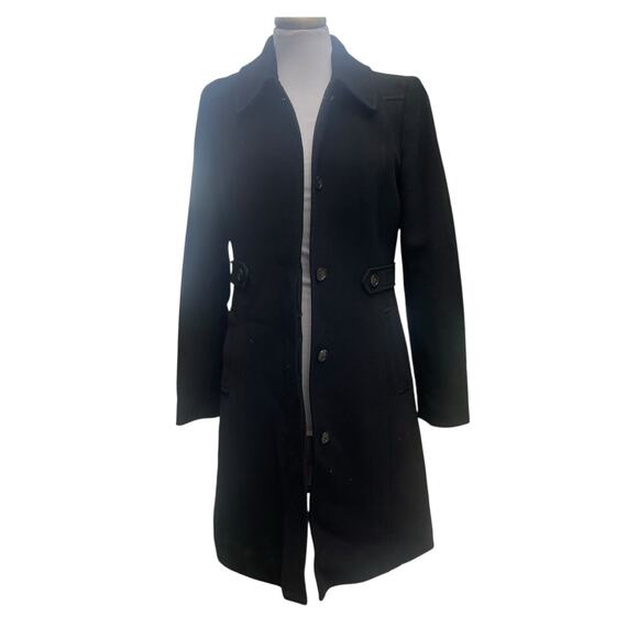 J.Crew Lady Day Coat 8 Black Italian Double Cloth Wool Thinsulate Winter Jacket - Picture 12 of 16